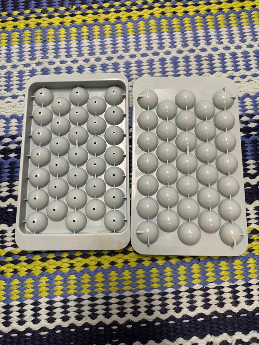 Grey Hard Shell Ice Ball Mold Tray for Slow-Melt Spheres